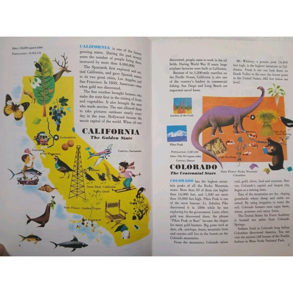 Our 50 United States Exploring Earth Golden Book Eugene & Katherine Sharp 1974